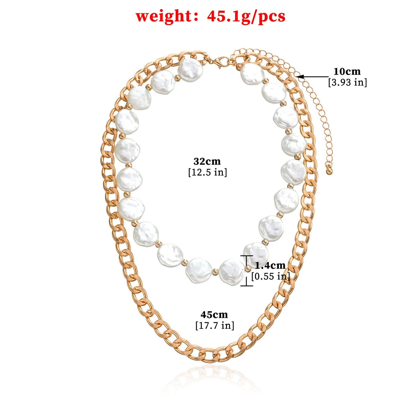 Baroque Pearl Necklace Multi Layer