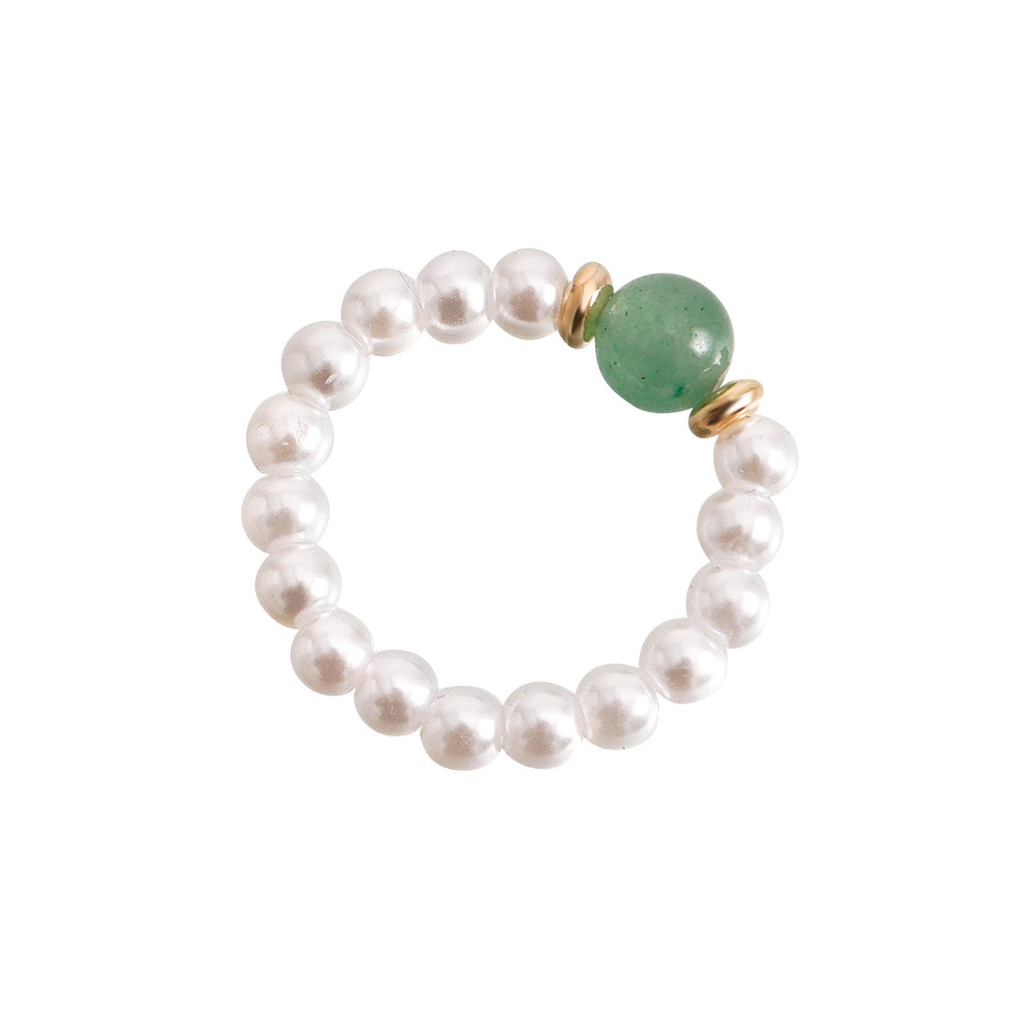 Simplicity Elastic Beaded Pearl Finger Rings
