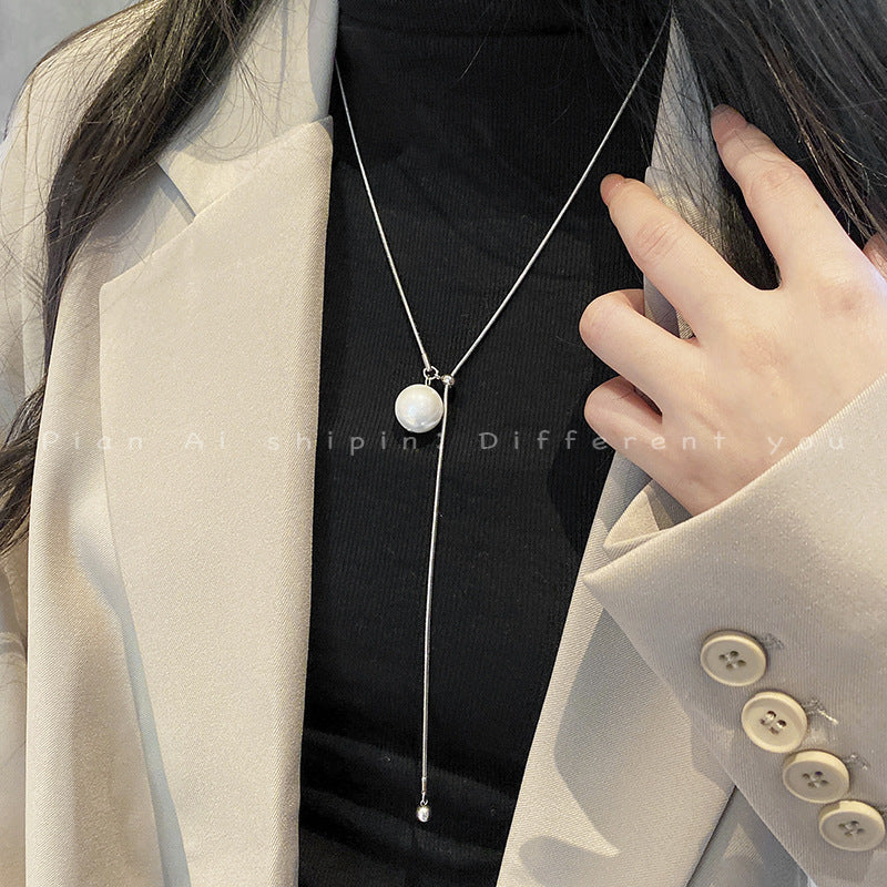 Pearl Tassel Clavicle Chain Necklace