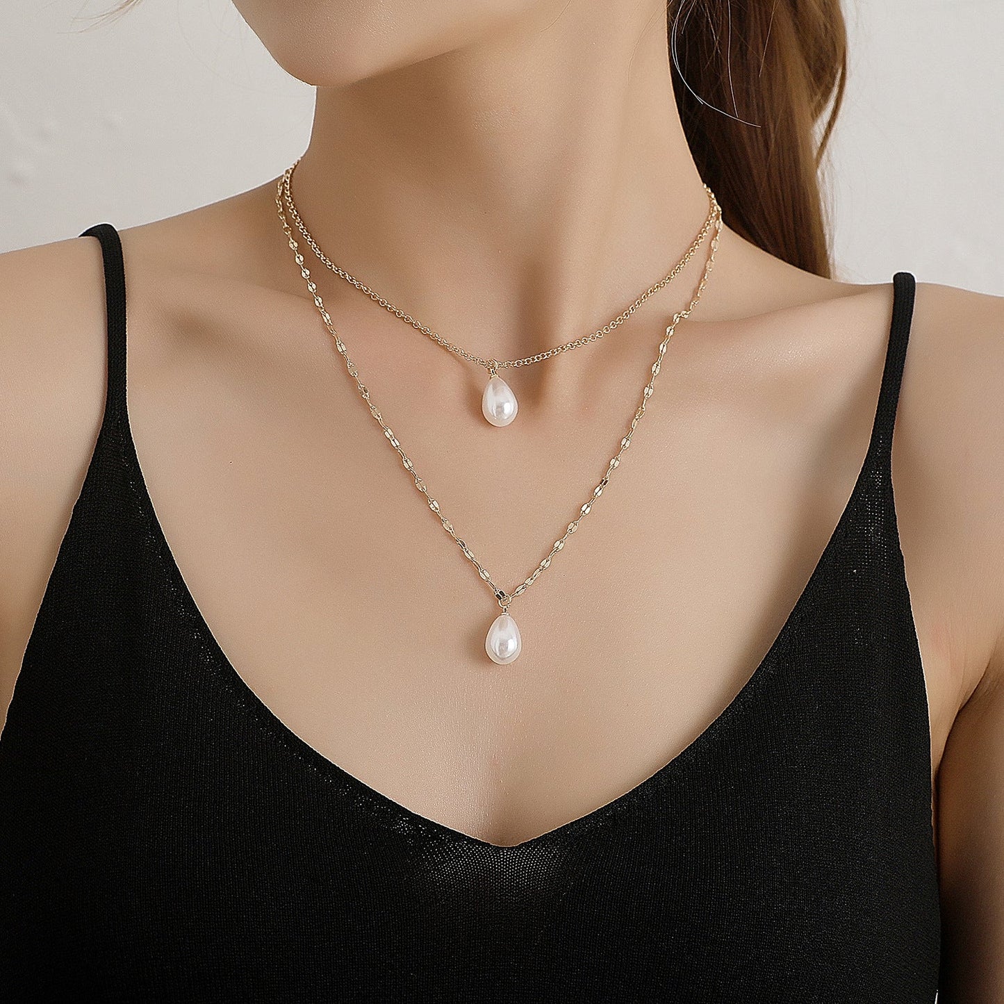 Water Drop Pearl Pendant Necklace