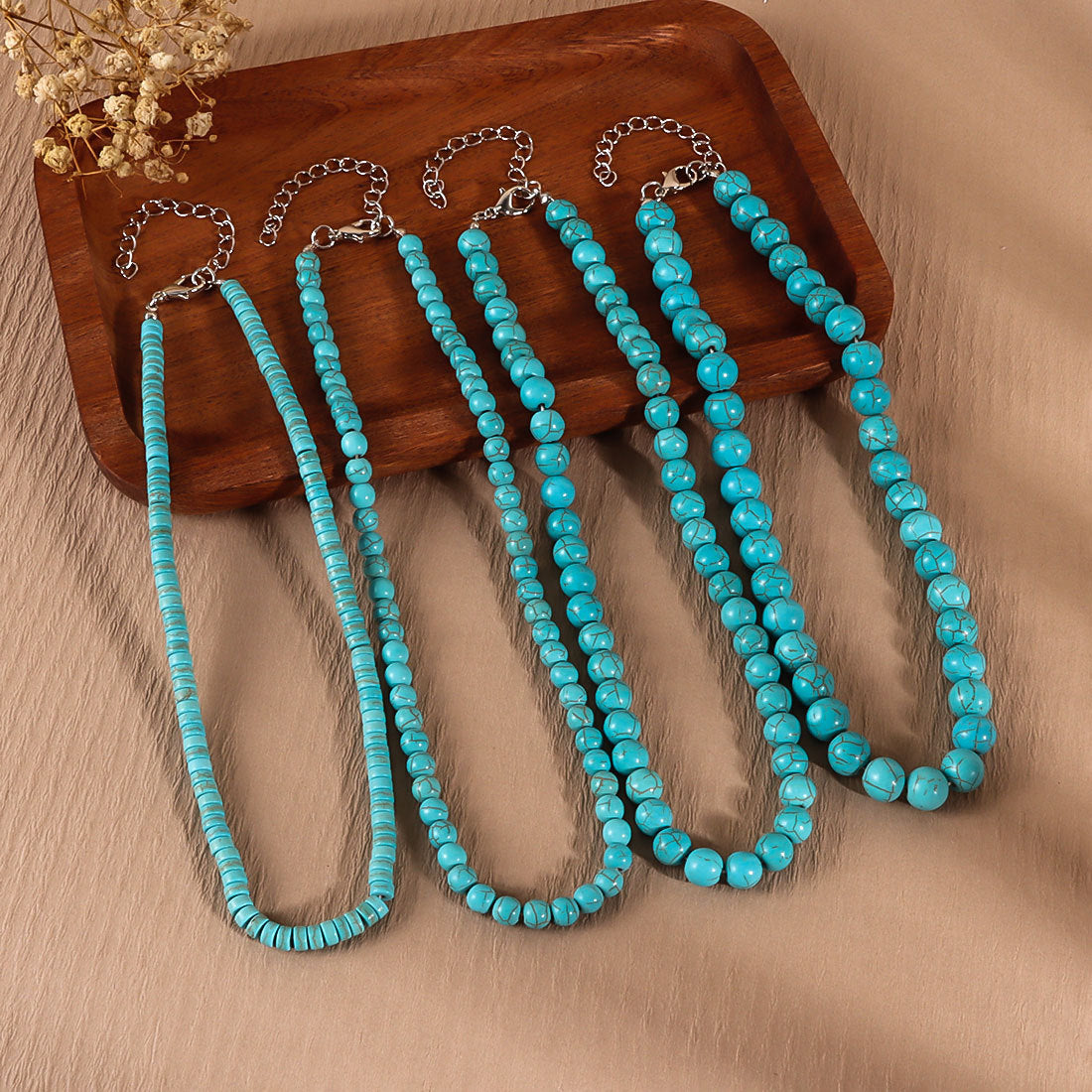 Vintage Turquoise Bead Necklace