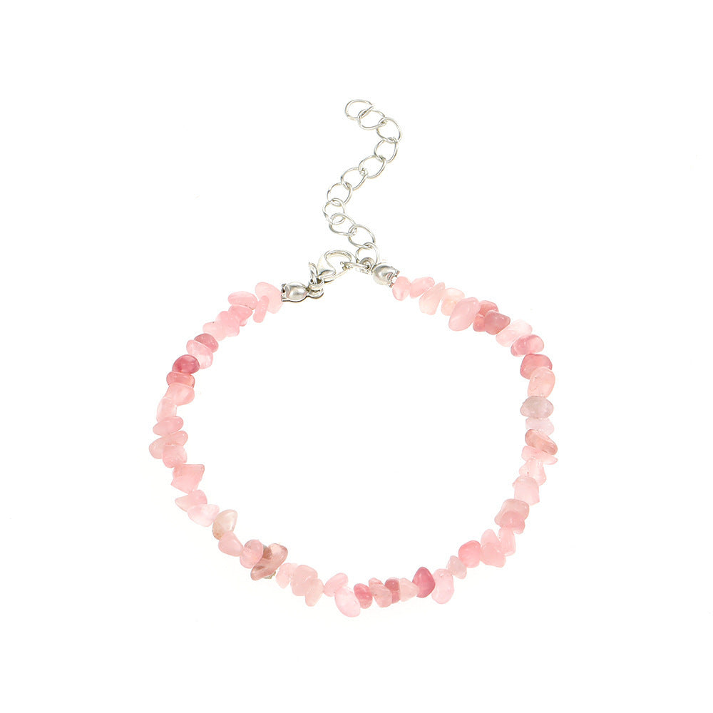 I’m Natural, Stone Amethyst Green Aventurine Tiger Eyes Gravel Bracelet