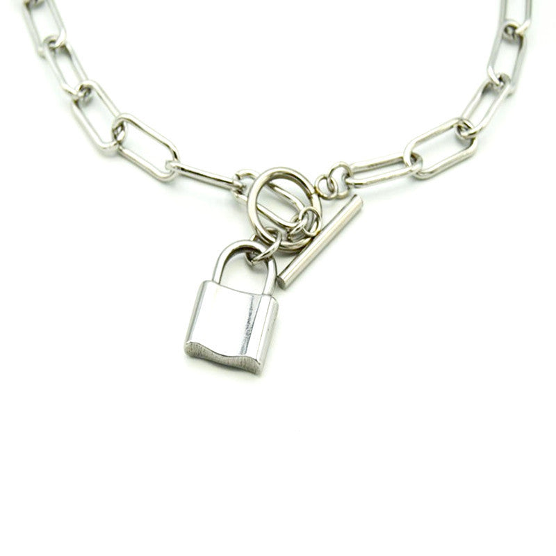 Chain Lock Pendant Necklace