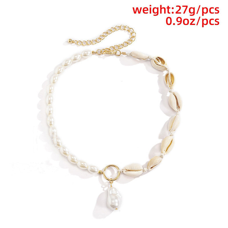 Summer Shell Pearl Necklace for Women