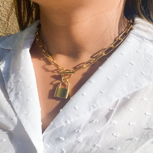 Chain Lock Pendant Necklace