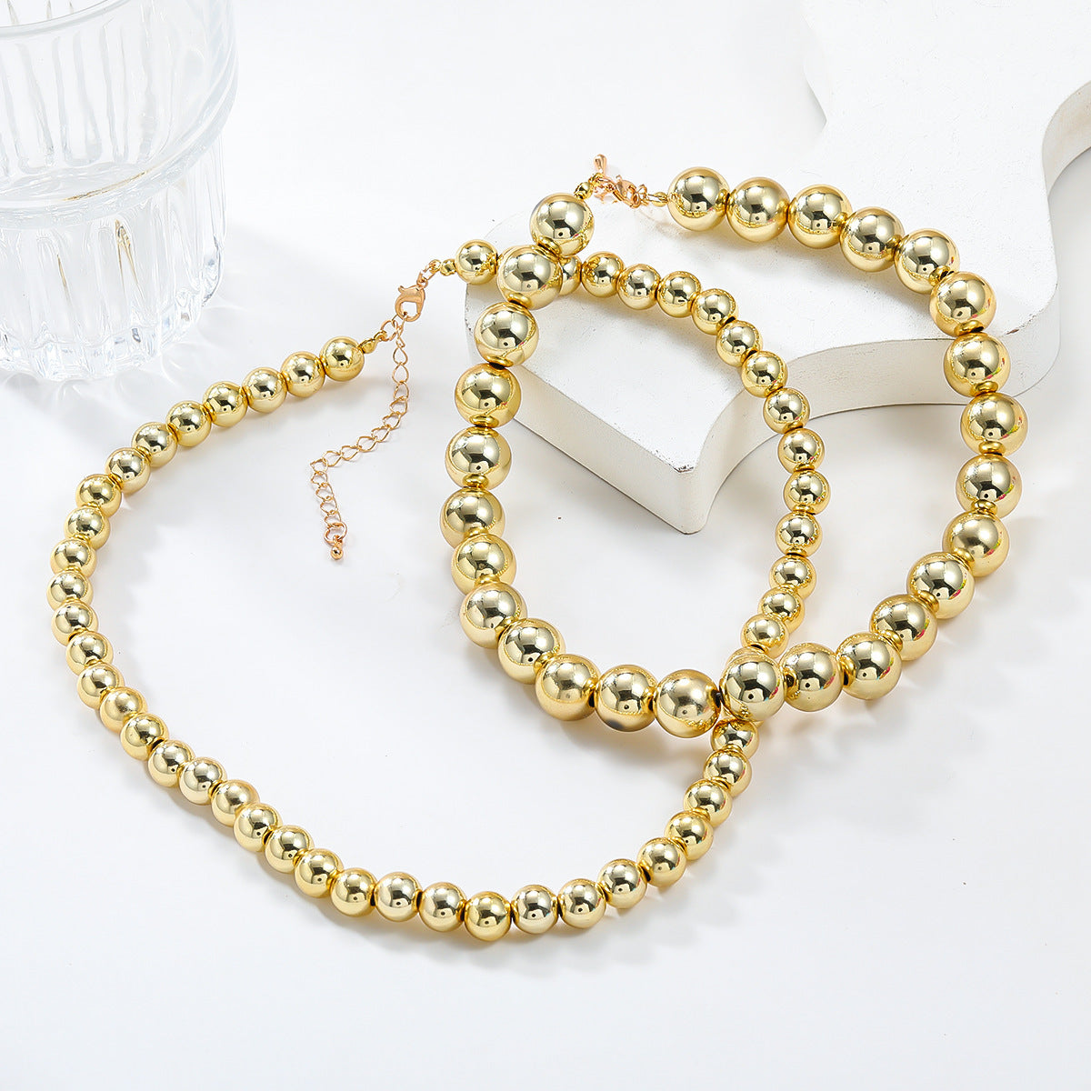 2 Pieces CCB Jewelry Necklace for Woman