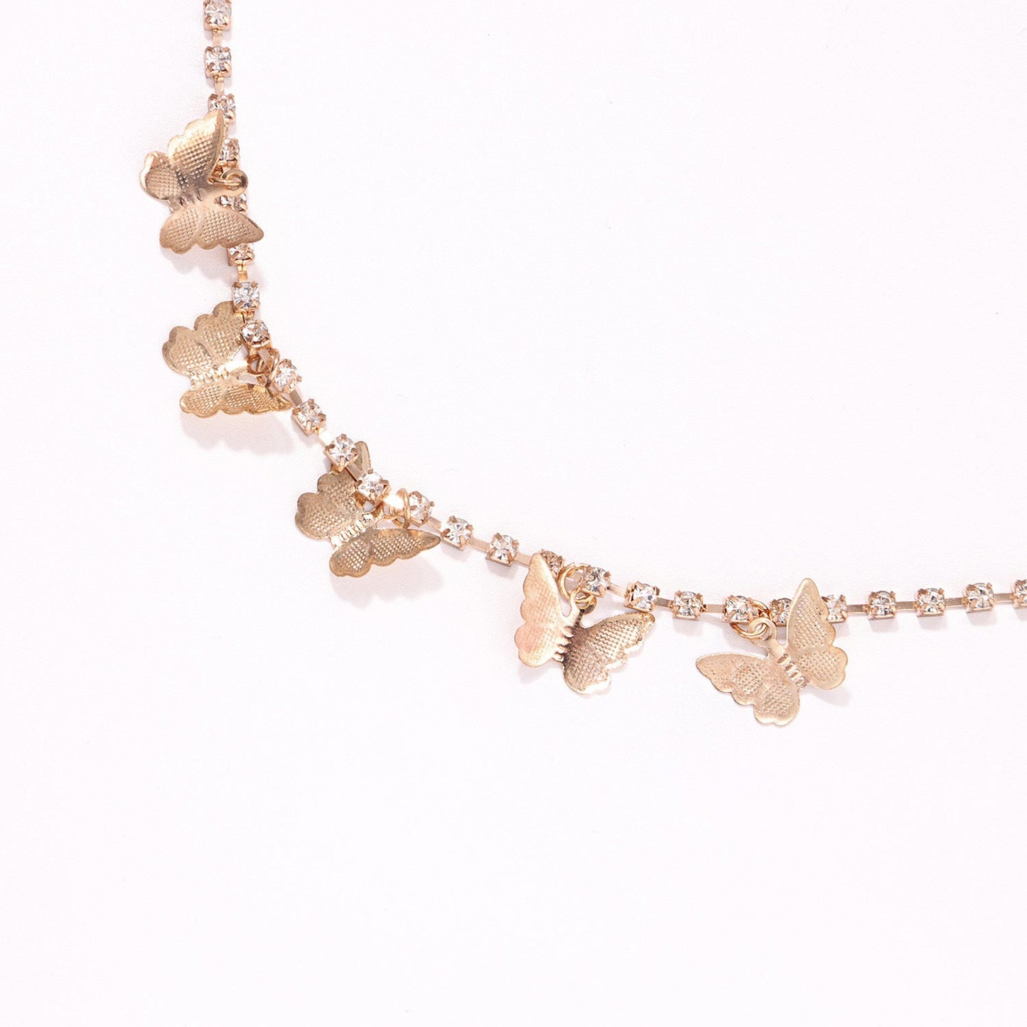 Tassel Tiny Butterfly Choker Necklace