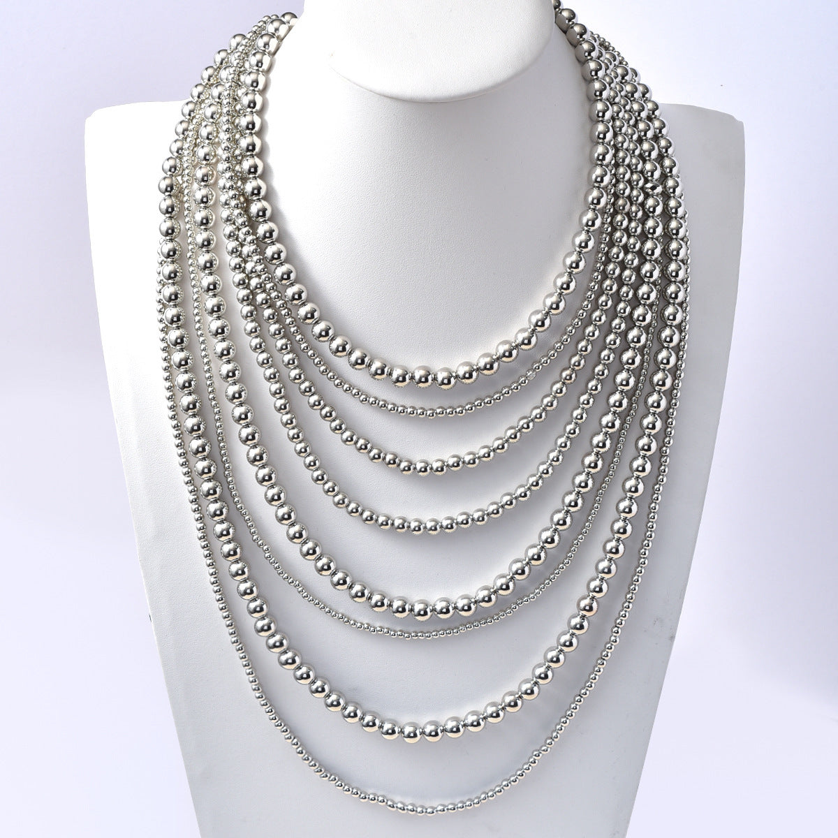 Multi-layer Hip-hop Women Ccb Material Long Bohemian Necklace