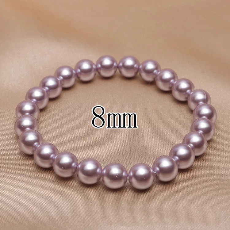 Kaly Simple Elegant Round Beads Shell Pearl Beads Bracelets