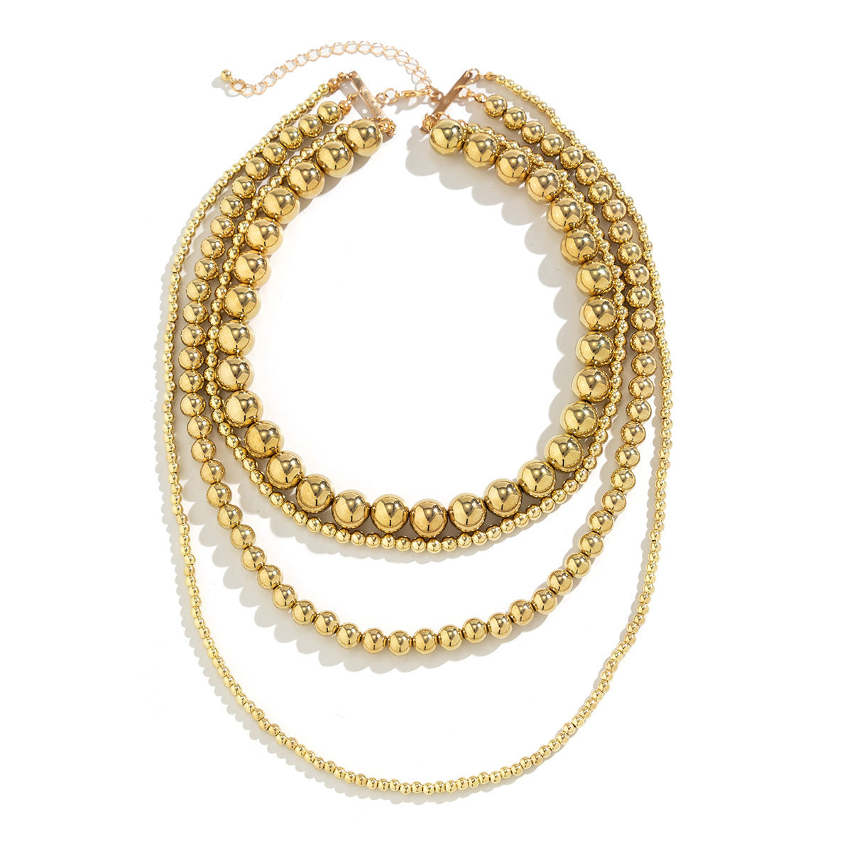 Multilayer Statement Chunky Beaded Necklace