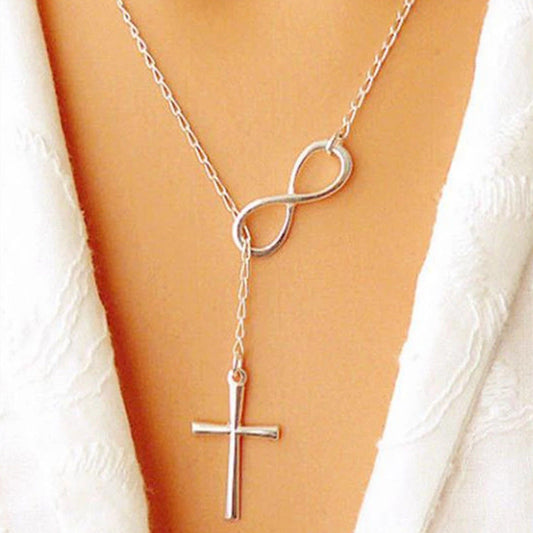 Lucky Infinity Cross Necklace Jewelry