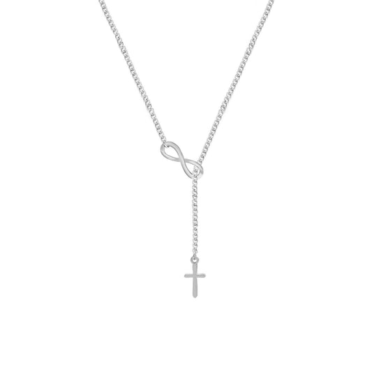 Infinity Cross Pendant Necklace for Women