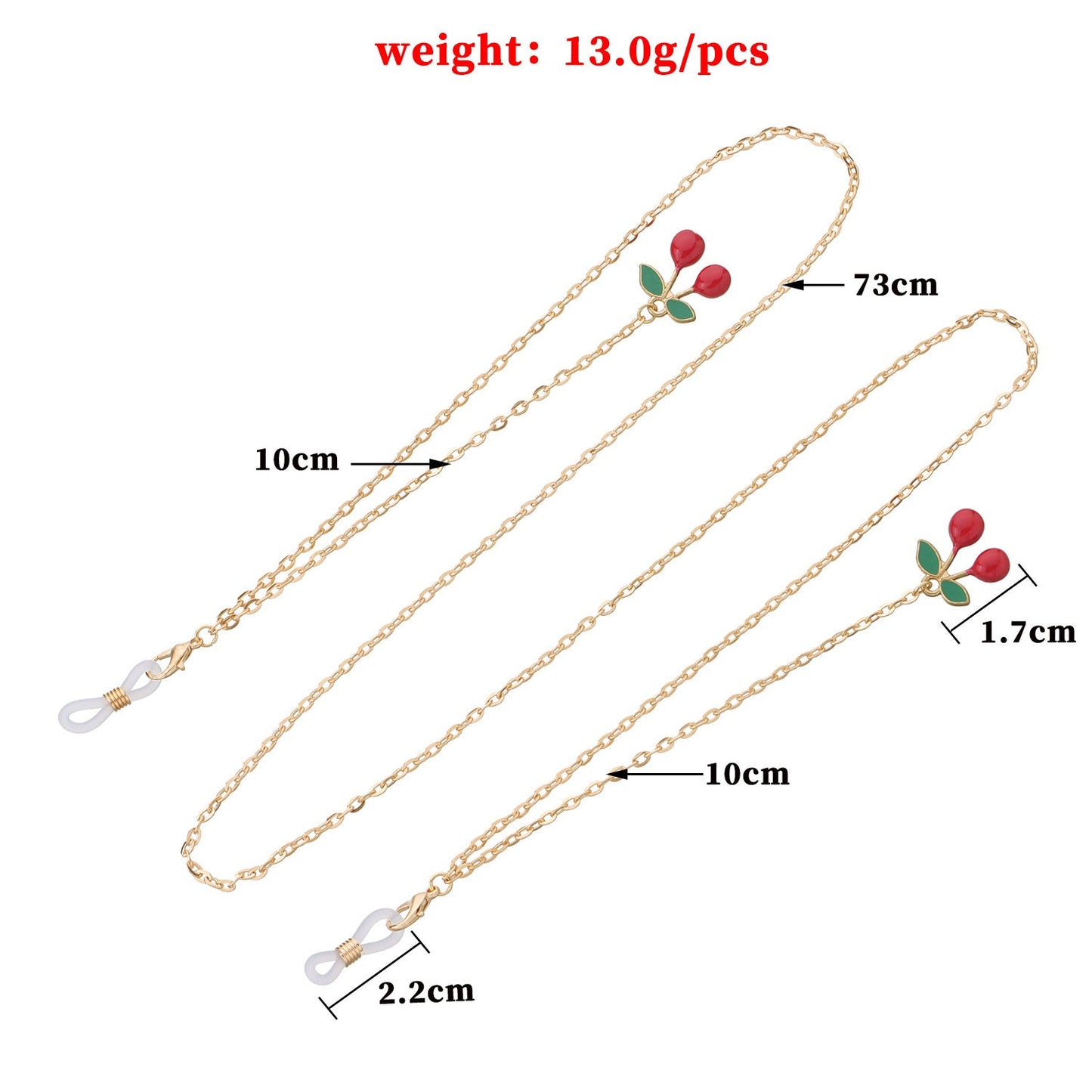 Sweet Cherry Fruit Pendant Glasses Chain