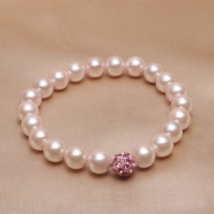 Kaly Simple Elegant Round Beads Shell Pearl Beads Bracelets