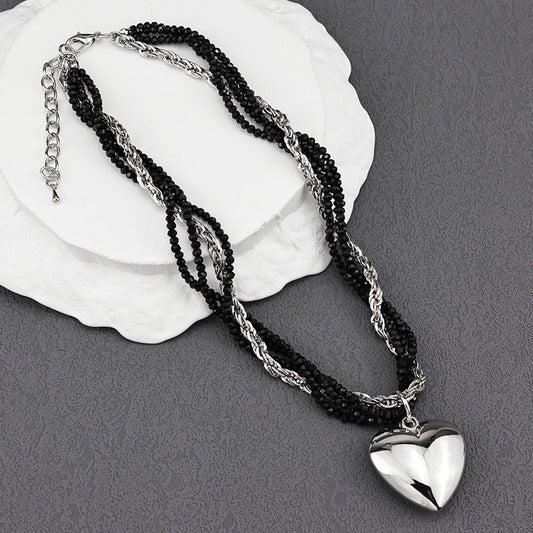 Double Wrapped Pearl love Necklace for Women