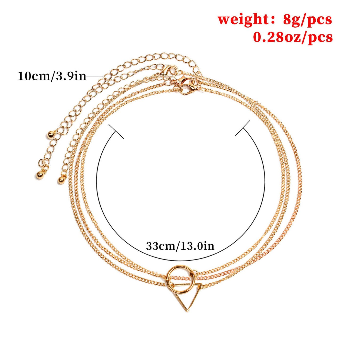 Round Charm Layered Necklace for Women