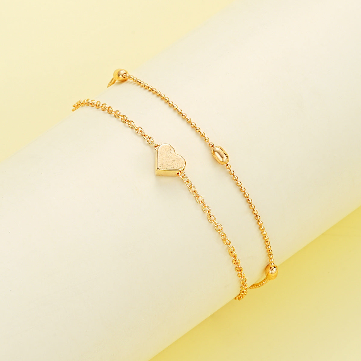 Vintage Metal Love Heart Necklace Set