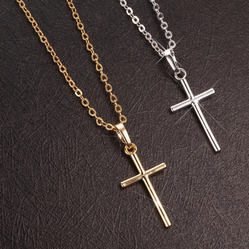 Stone Cross Pendant Necklace Jewelry