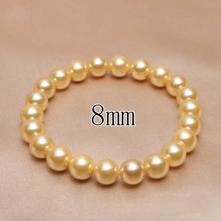 Kaly Simple Elegant Round Beads Shell Pearl Beads Bracelets