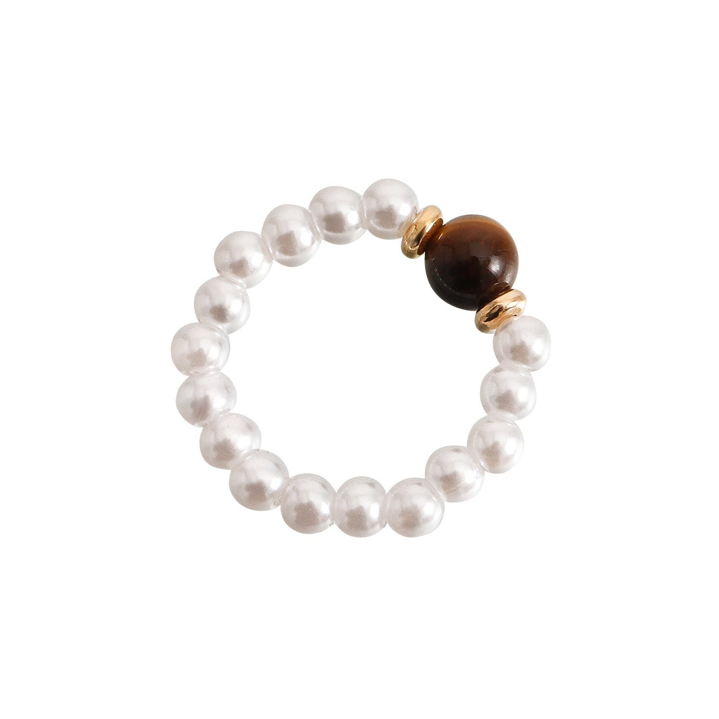Simplicity Elastic Beaded Pearl Finger Rings