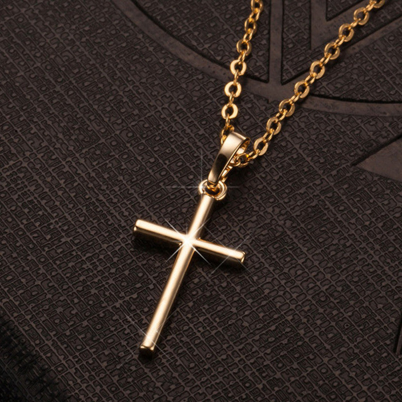 Stone Cross Pendant Necklace Jewelry