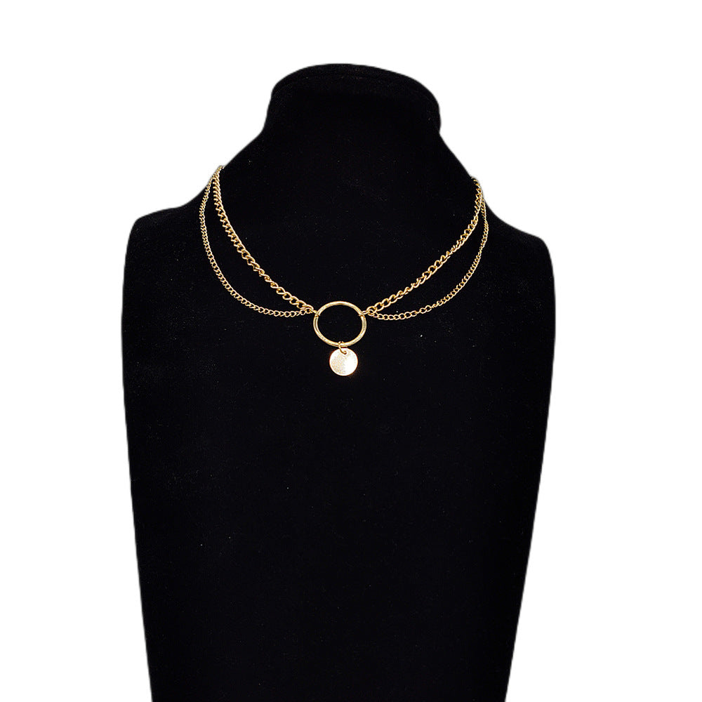 Double Layer Clavicle Chain Necklace