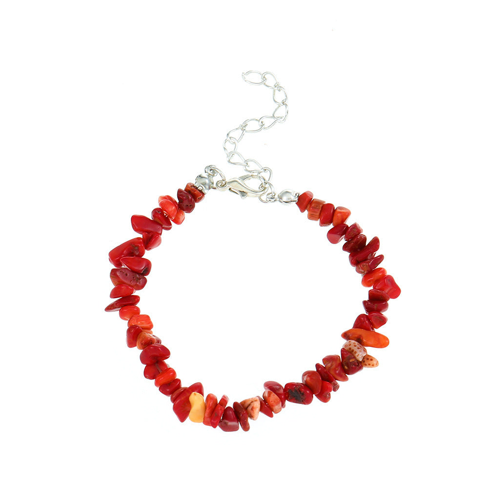 I’m Natural, Stone Amethyst Green Aventurine Tiger Eyes Gravel Bracelet