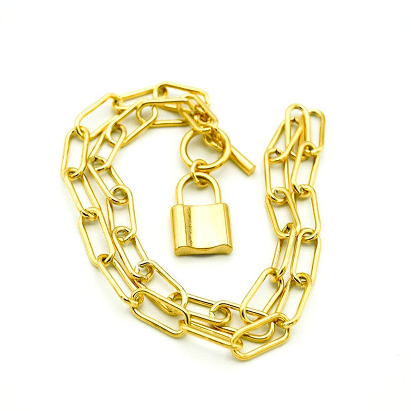 Chain Lock Pendant Necklace