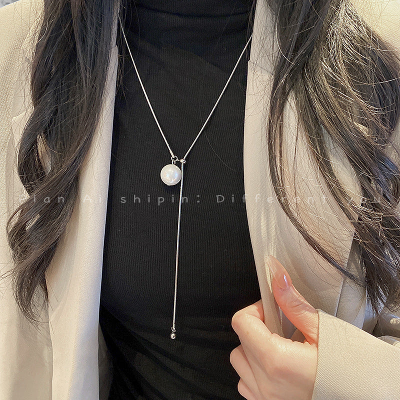 Pearl Tassel Clavicle Chain Necklace