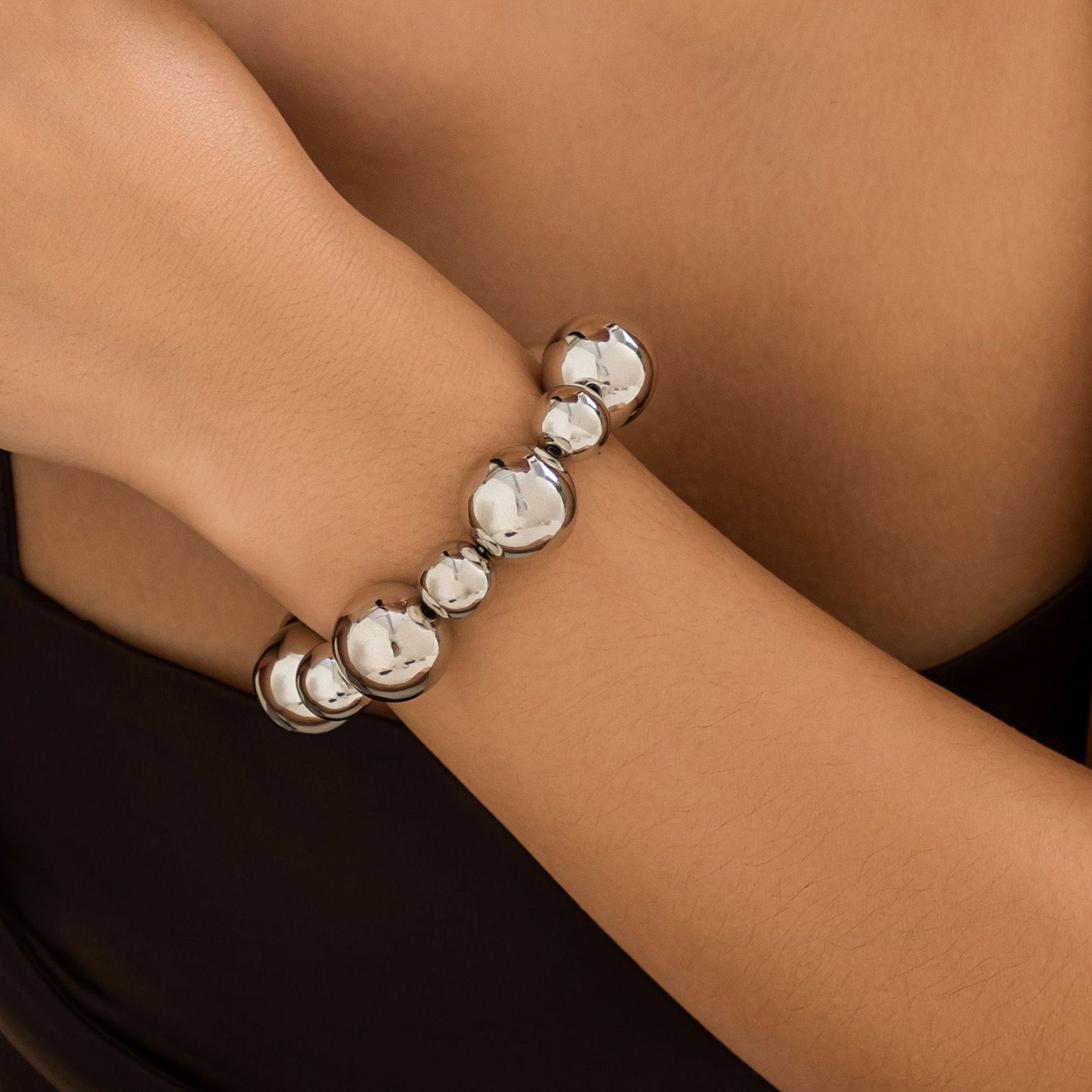 Large Pearl Bead Punk Choker Necklace