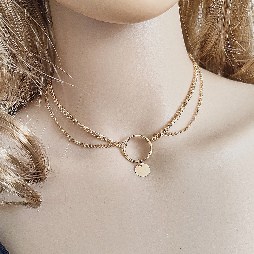 Double Layer Clavicle Chain Necklace