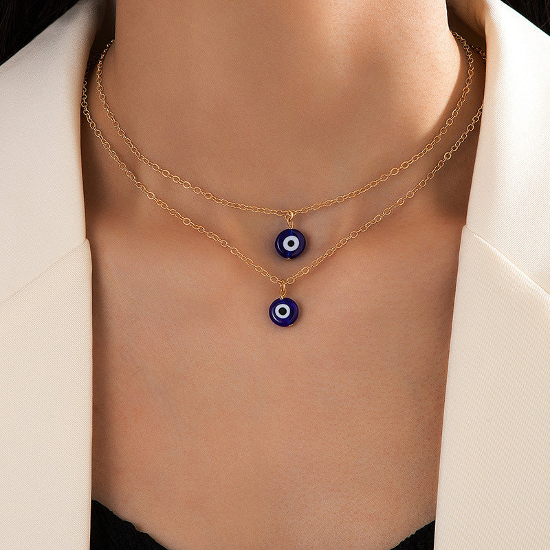 Not Here! Evil Eye Charm Choker Necklace