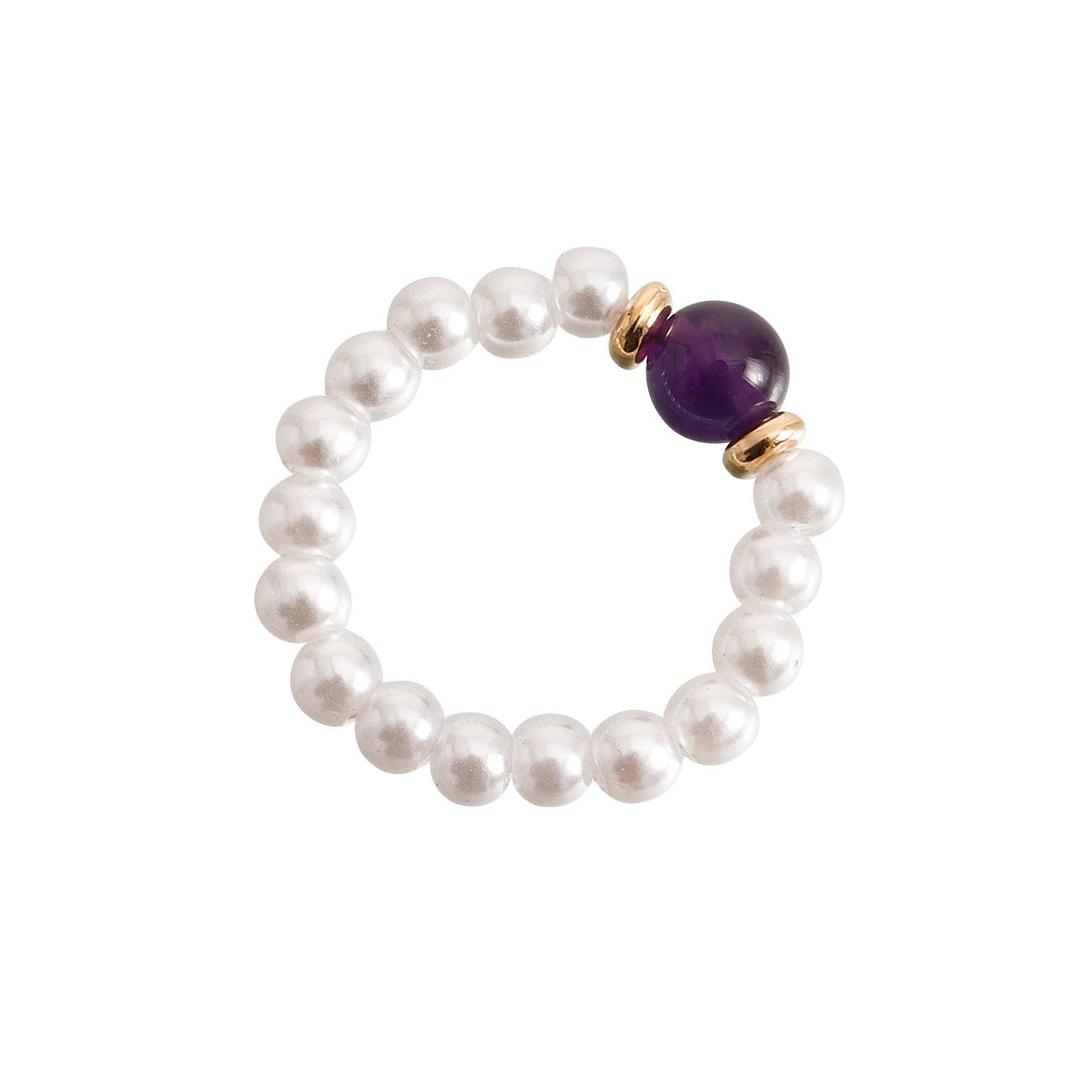 Simplicity Elastic Beaded Pearl Finger Rings