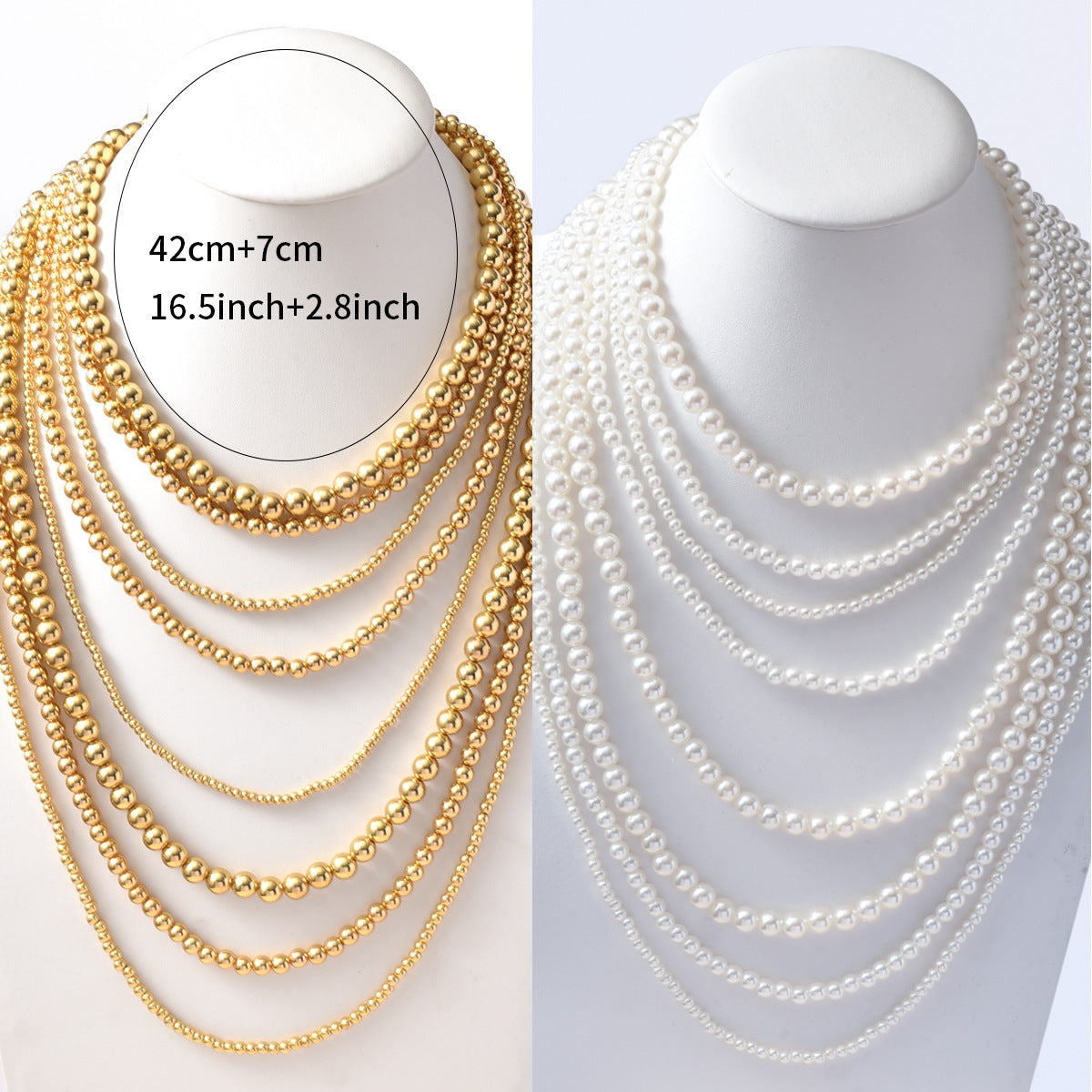 Multi-layer Hip-hop Women Ccb Material Long Bohemian Necklace