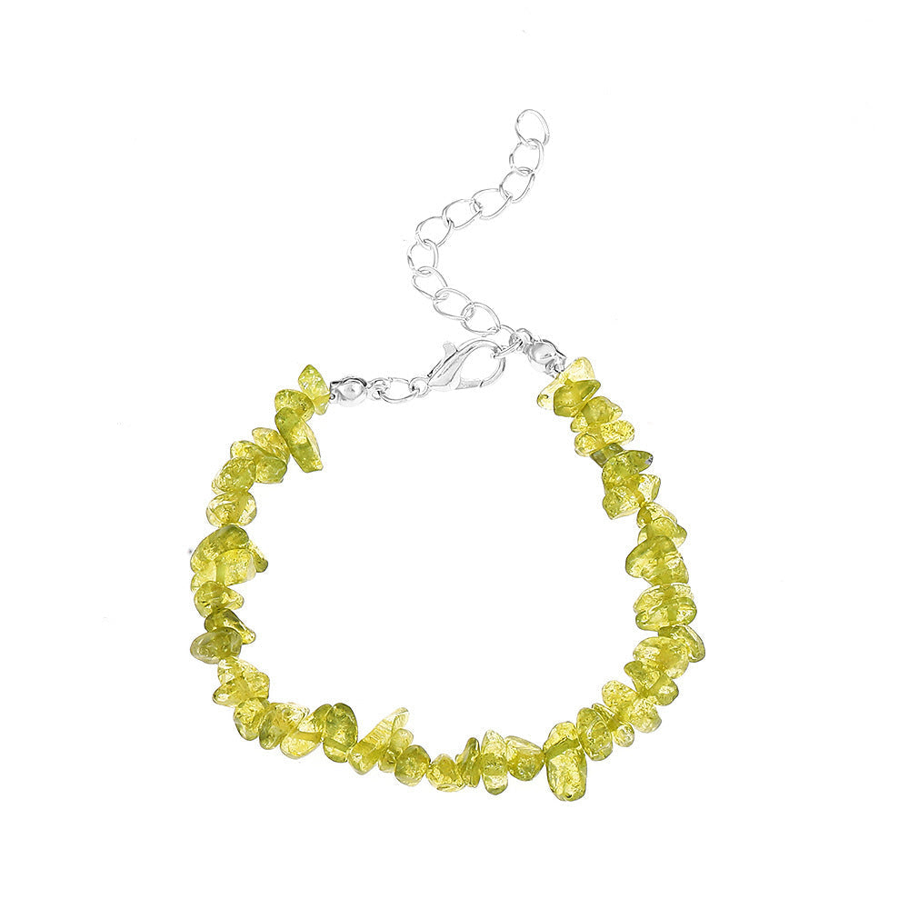 I’m Natural, Stone Amethyst Green Aventurine Tiger Eyes Gravel Bracelet