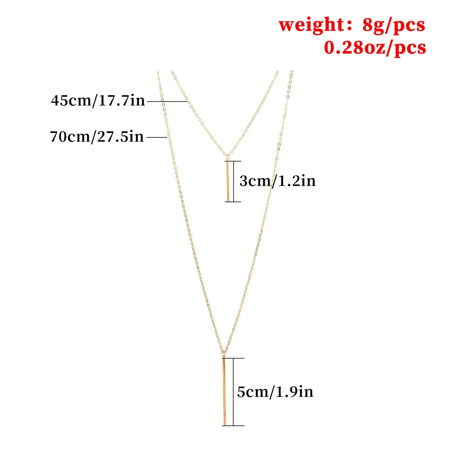 Layered Chain Jewelry Choker Necklace