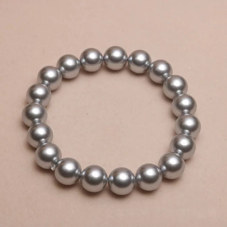Kaly Simple Elegant Round Beads Shell Pearl Beads Bracelets