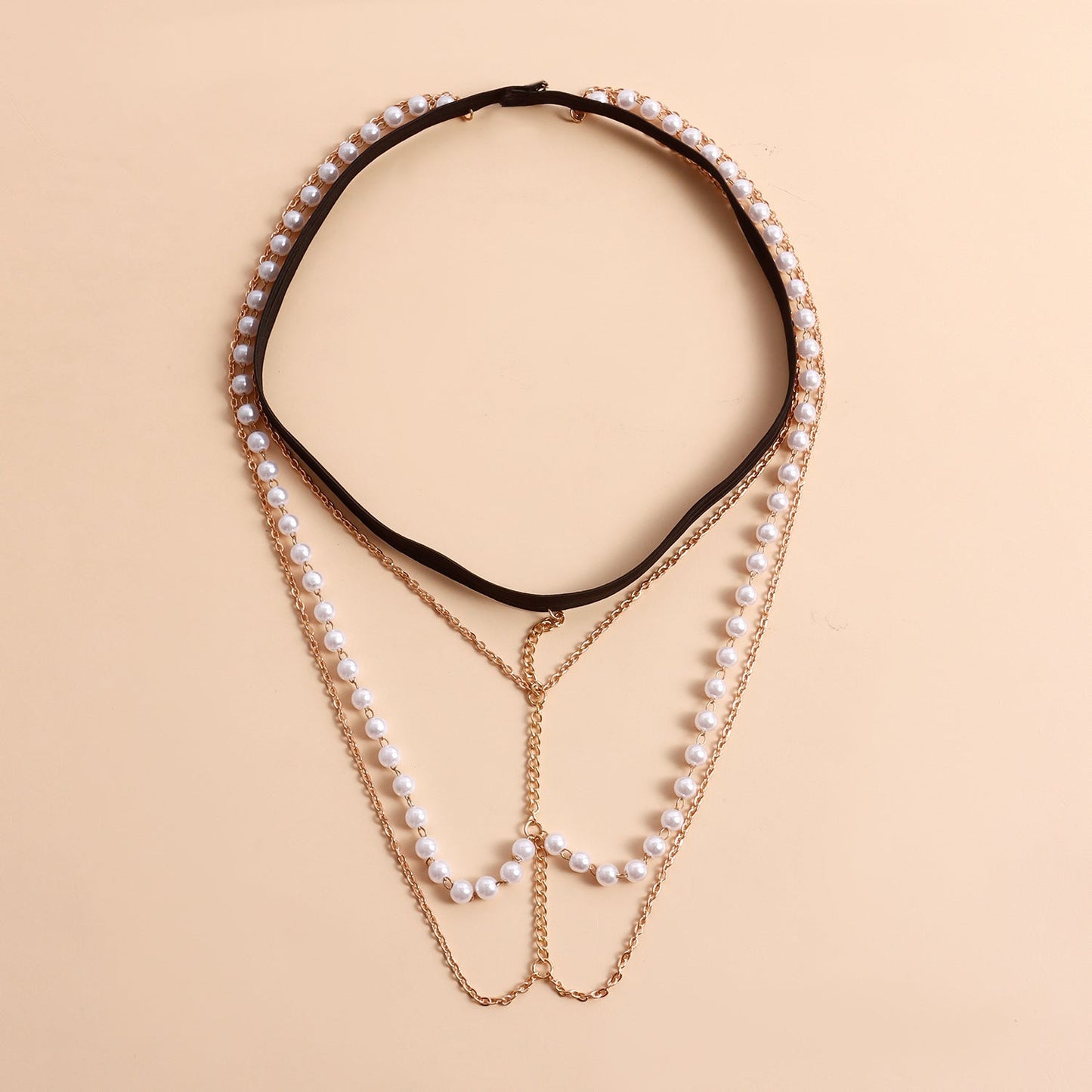 Sexy Beach Body Chain Nightclub Party Multi-layer Pearl Leg Chain