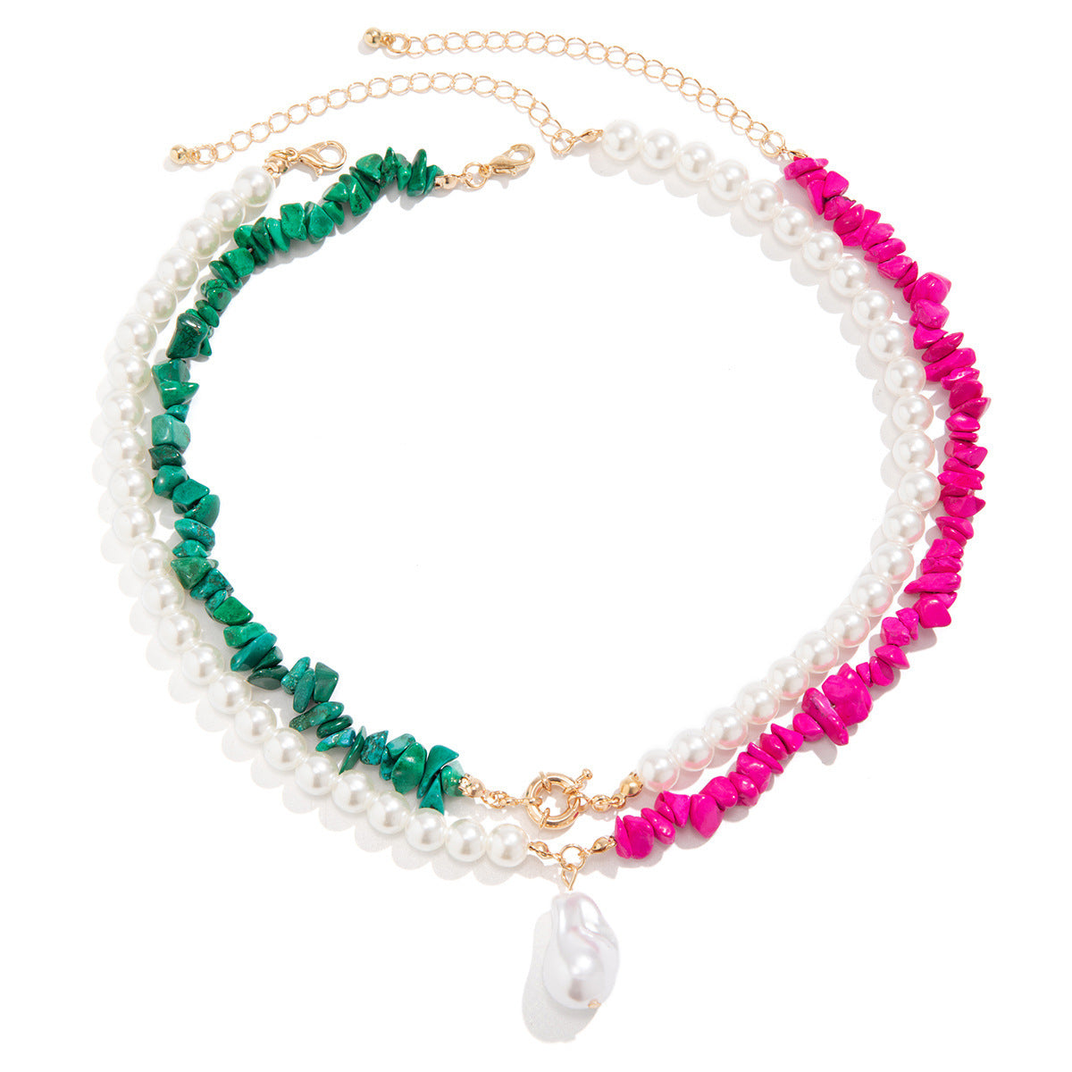 Vintage Multi-layer Beaded Chain Choker Necklaces