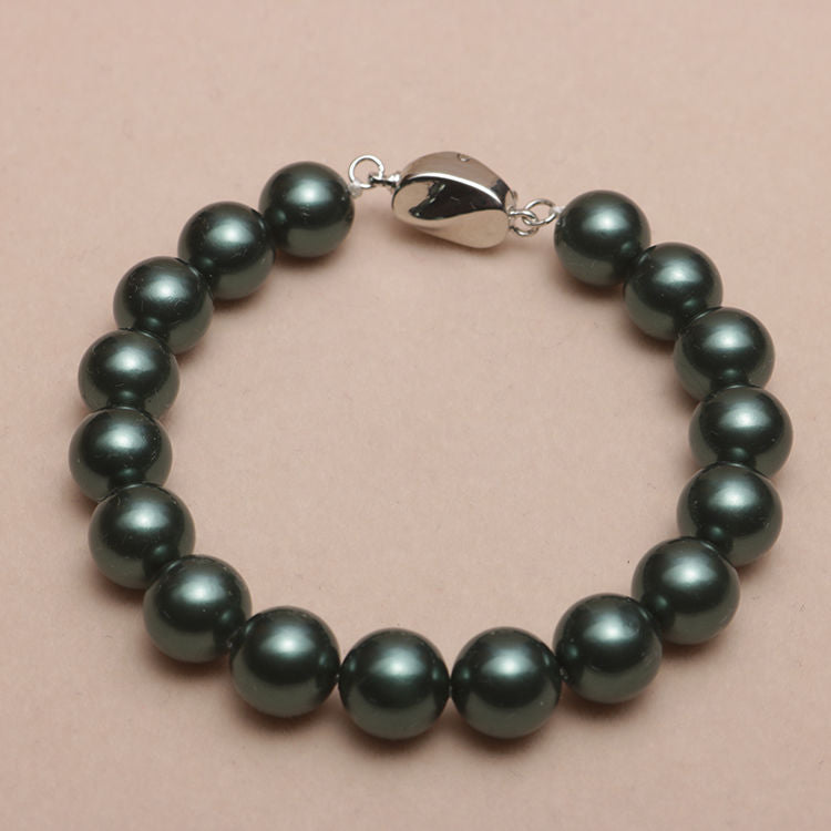 Elizabeth  Elastic Beaded Shell Pearl Bracelet