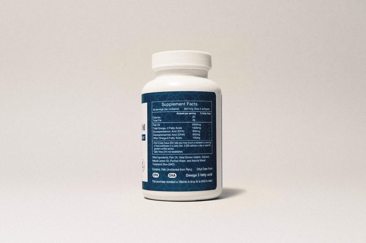 Fish Oil 2000mg Omega-3 Soft Gels with EPA & DHA - 60 Count | Salaam Nutritionals