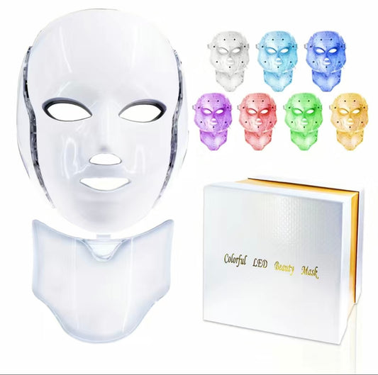 7 Colors LED Facial Mask With Neck Men And Women