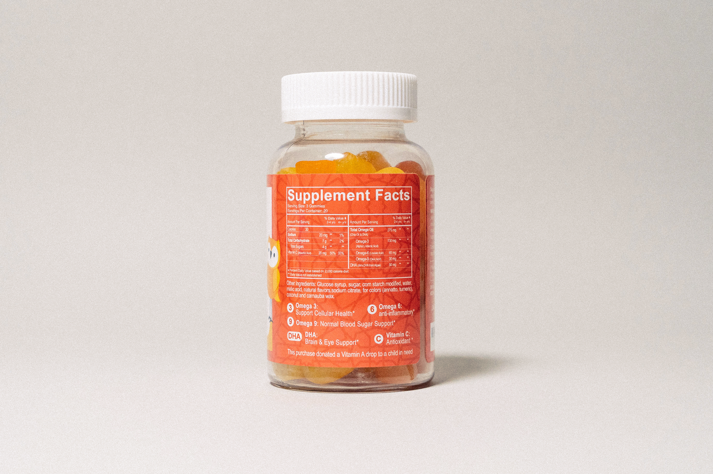 Omega 3, 6 & 9 Gummies with DHA for Kids - 60 Count | Salaam Nutritionals