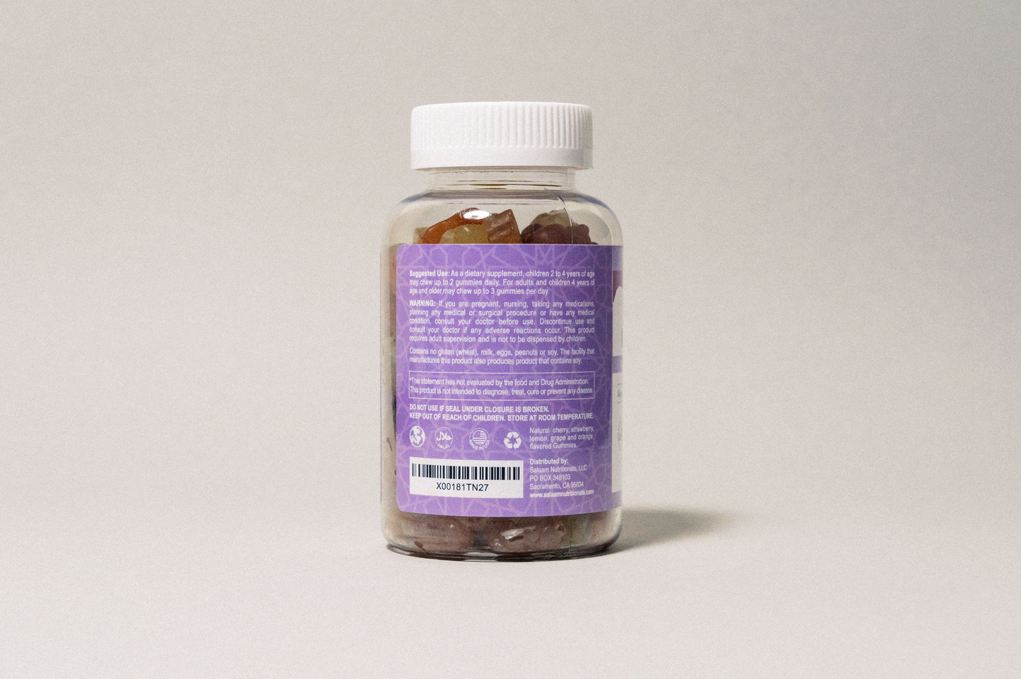 Kids Gummy Multivitamins with Vitamins A, C, E & Zinc - 90 Count | Salaam Nutritionals