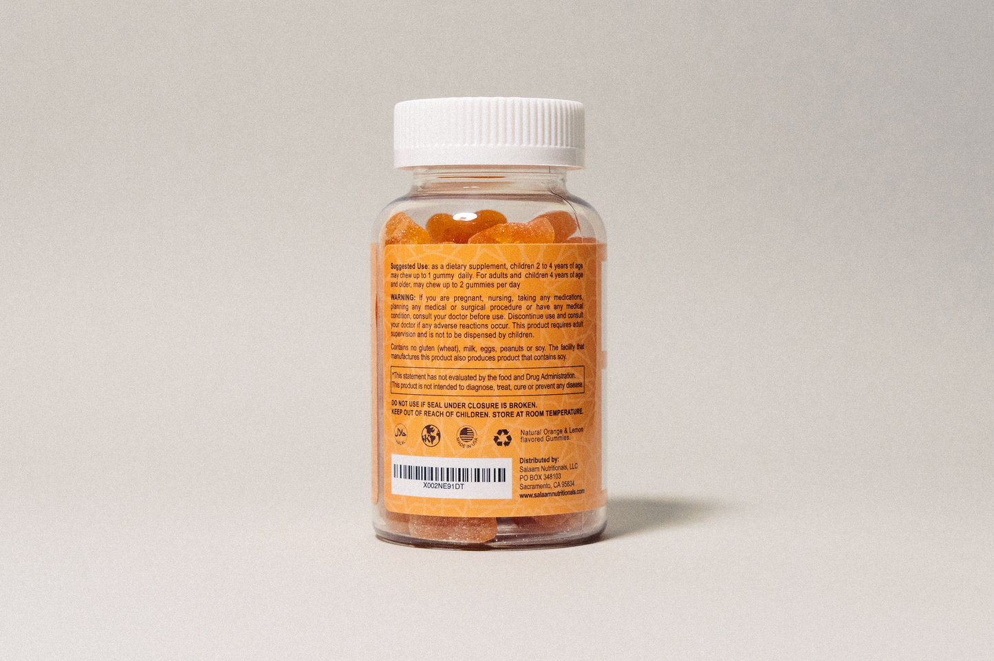 Vitamin C Chewable Gummies - 60 Count | Salaam Nutritionals